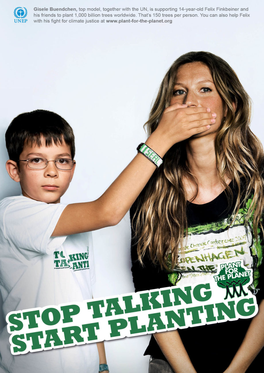 Stop talking. Start planting. Poster 4 (Gisele Bündchen)
