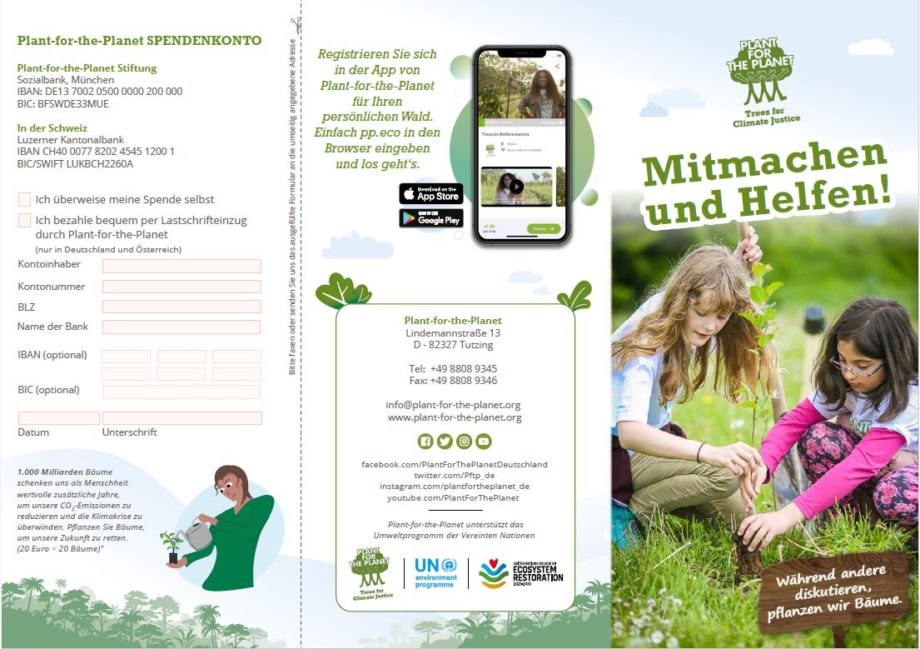 Plant-for-the-Planet Mitmach-Flyer