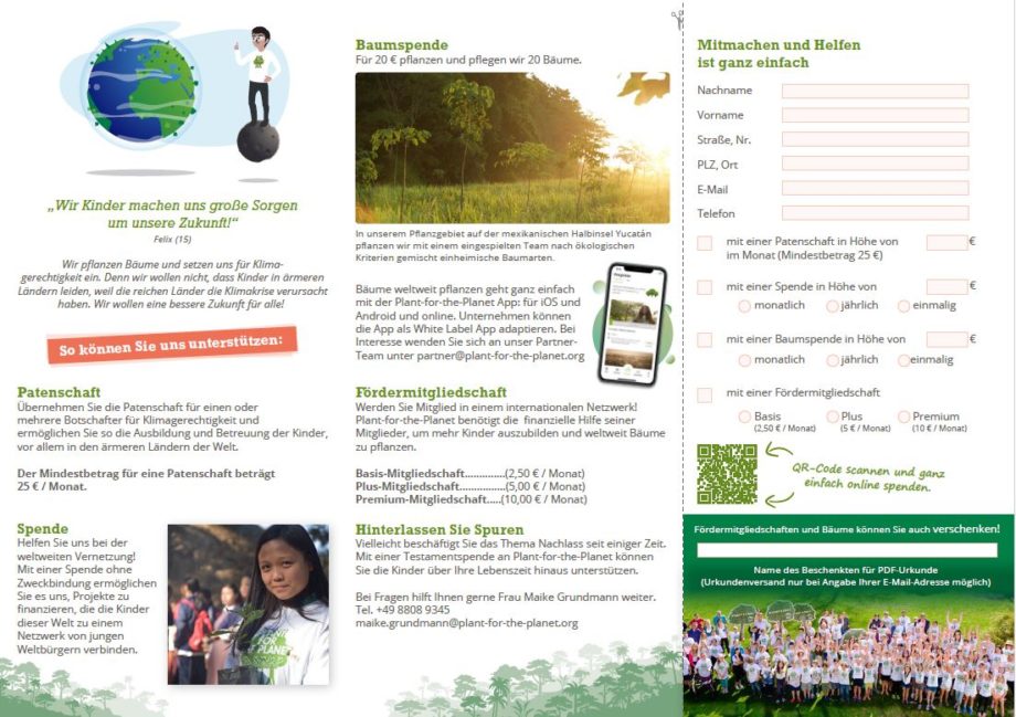 Plant-for-the-Planet Mitmach-Flyer