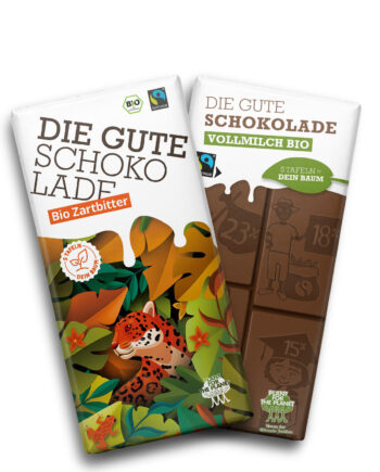 MIX Sonderpreis: 6x Die Gute Schokolade BIO Vollmilch (13 Tafeln) + 6x Die Gute Schokolade BIO ZARTBITTER  ( 13 Tafeln) für Wiederverkäufer