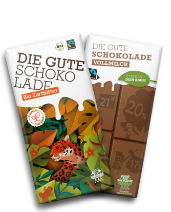 MIX Sonderpreis: 6x Die Gute Schokolade VOLLMILCH (14Tafeln)  + 6x Die Gute Schokolade BIO ZARTBITTER  (13 Tafeln) für Wiederverkäufer