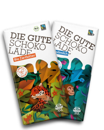 MIX Sonderpreis: 6x Die Gute Schokolade VOLLMILCH (14Tafeln)  + 6x Die Gute Schokolade BIO ZARTBITTER  (13 Tafeln) für Wiederverkäufer