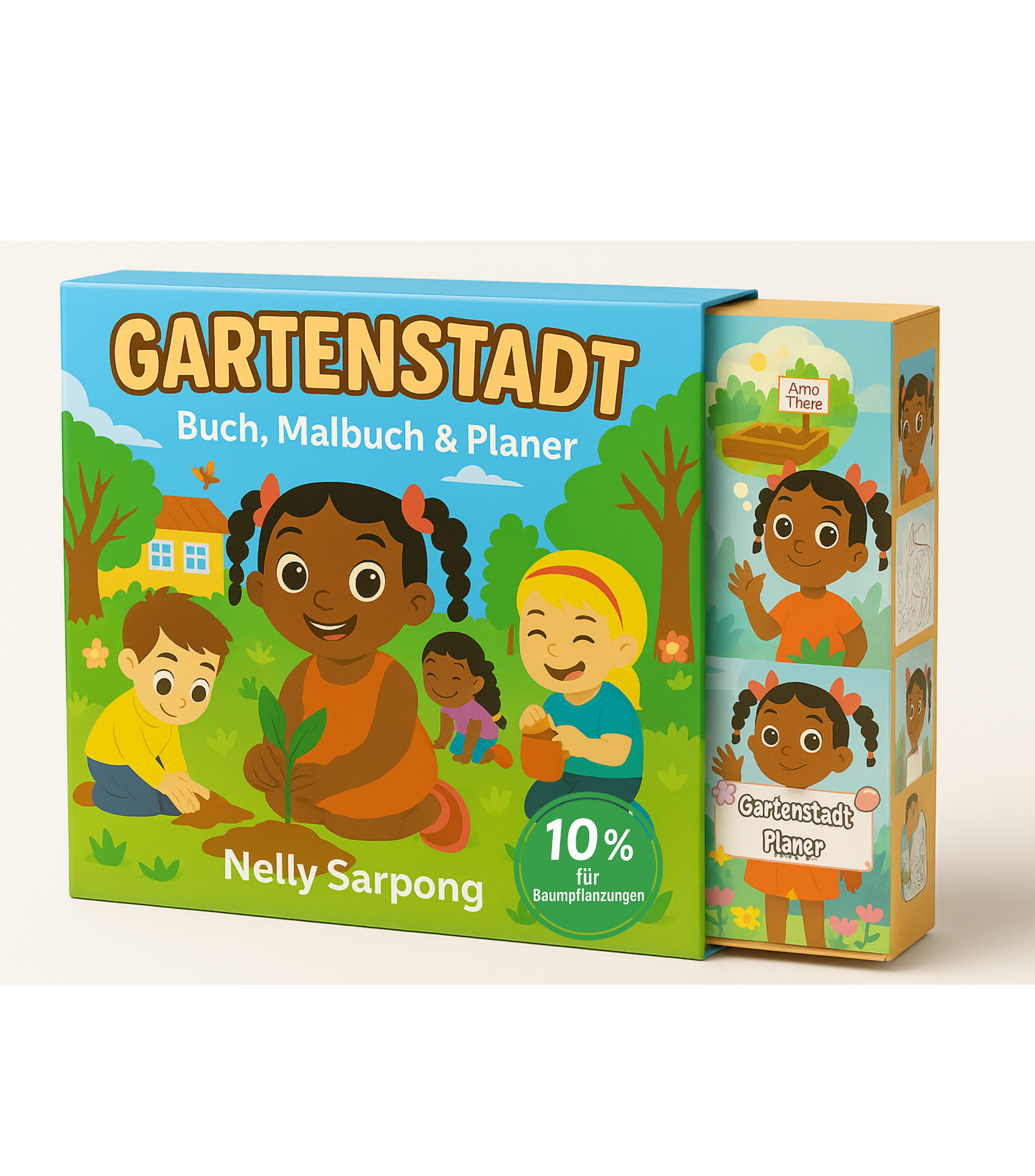 GARTENSTADT - Buch, Malbuch & Planer