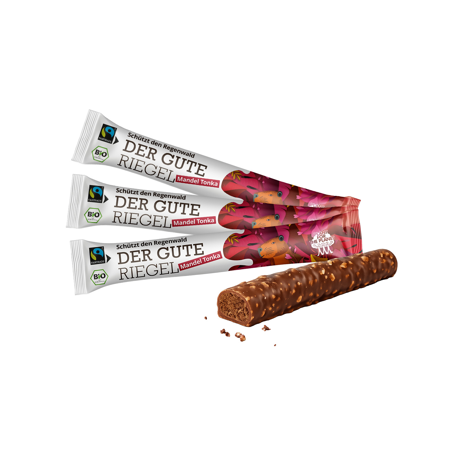 Der Gute Riegel – Mandel Tonka – Wiederverkäufer - 6 Packungen (144 Riegel)