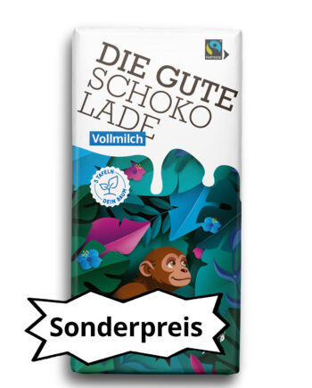 Die Gute Schokolade VOLLMILCH (14 Tafeln)  - 2 Packungen zum SONDERPREIS - kurzes MHD 25.10.2026 (Normalpreis 52,92€)