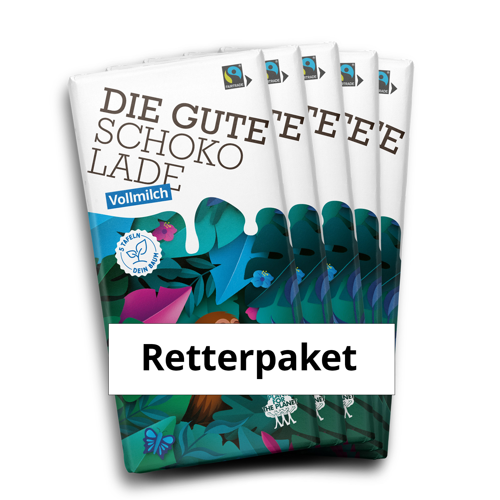 Die Gute Schokolade VOLLMILCH (14 Tafeln) - Retterpaket - MHD 25.10.2026